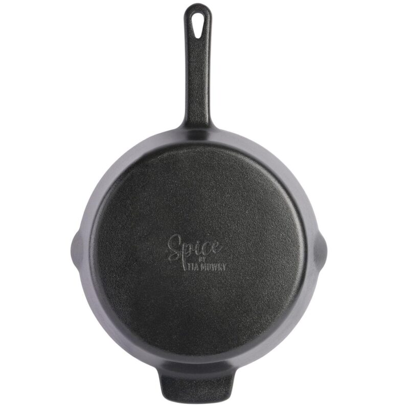 Spice by Tia Mowry Savory Saffron Preseasoned 10 Inch Cast Iron Skillet - Image 5