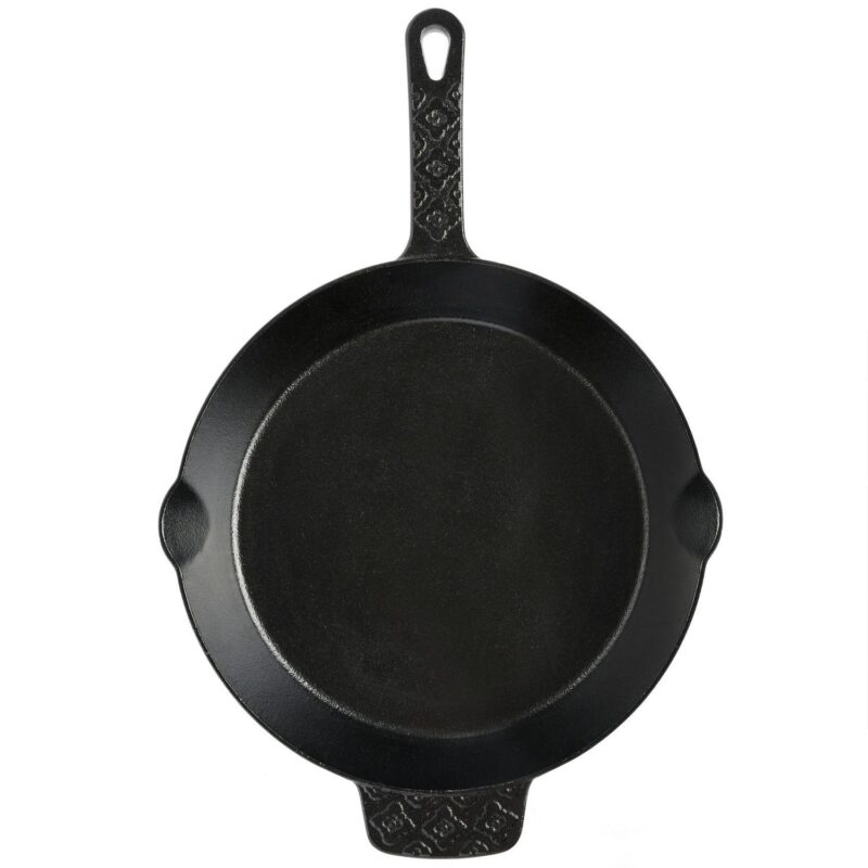 Spice by Tia Mowry Savory Saffron Preseasoned 10 Inch Cast Iron Skillet - Image 2