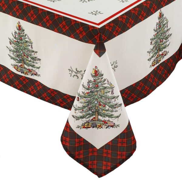 Spode Christmas Tree Tartan Tablecloth