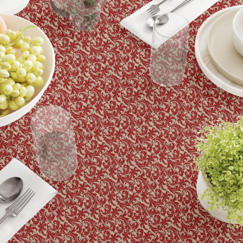 Square Tablecloth, 100% Cotton, 52x52 , Floral 158 - Image 3