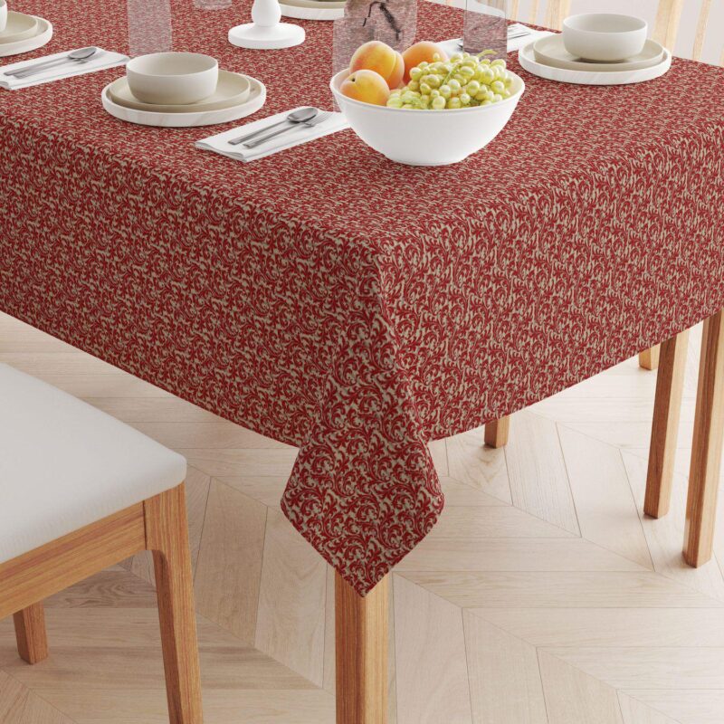 Square Tablecloth, 100% Cotton, 52x52 , Floral 158 - Image 2