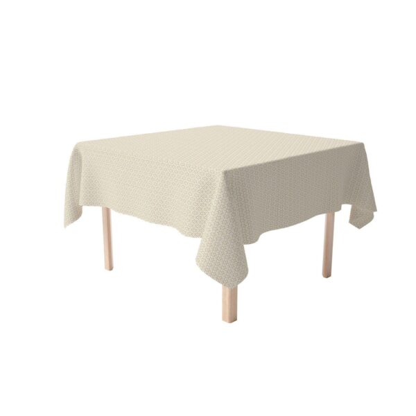 Square Tablecloth, 100% Polyester, 70x70 , Geometric Golden Design