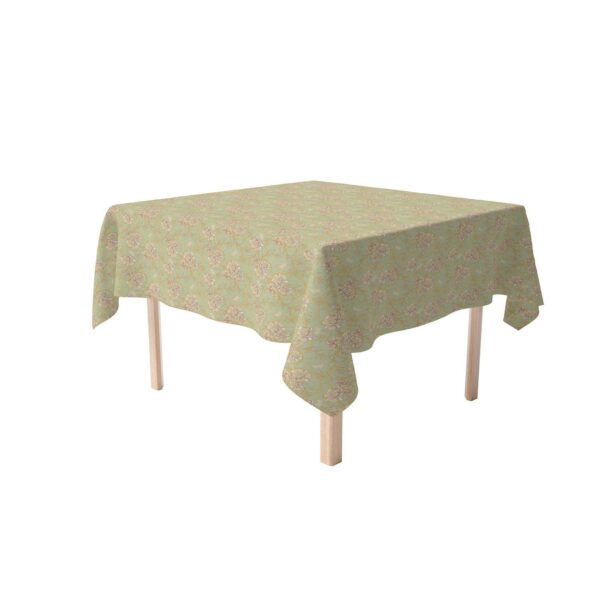 Square Tablecloth, 100% Cotton, 52x52 , Floral 136