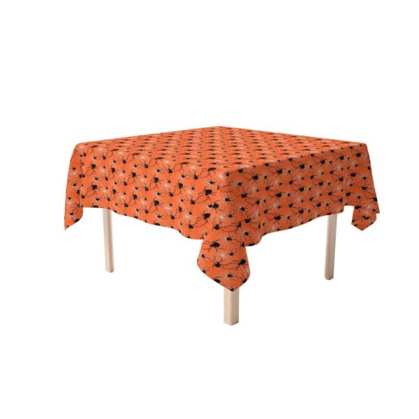 Square Tablecloth, 100% Polyester, 60x60 , Halloween Spiders Web