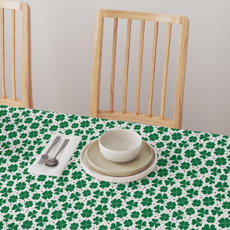 Square Tablecloth, 100% Polyester, 60x60 , St. Patrick's Day Shamrock Decoration - Image 4