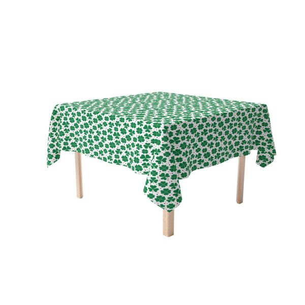 Square Tablecloth, 100% Polyester, 60x60 , St. Patrick's Day Shamrock Decoration