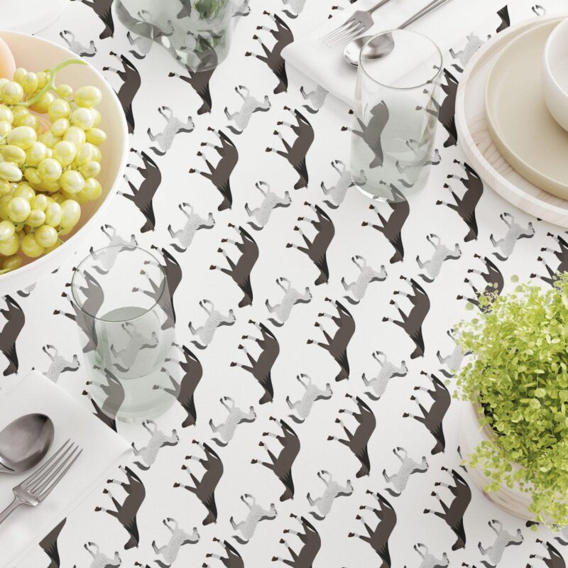 Square Tablecloth, 100% Cotton, 60x60 , Equestrian Pattern - Image 3