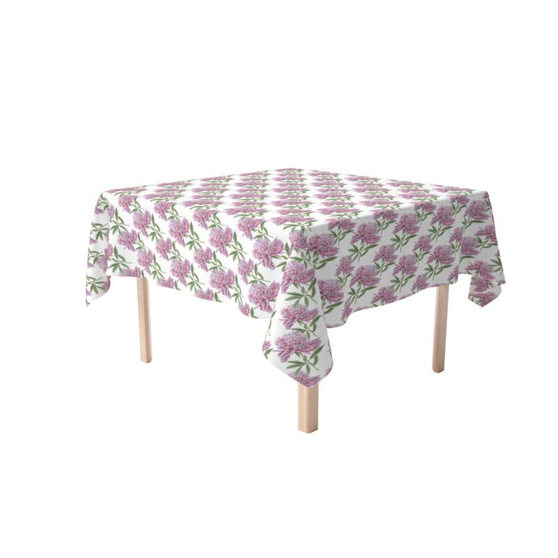 Square Tablecloth, 100% Cotton, 52x52 , Floral 194