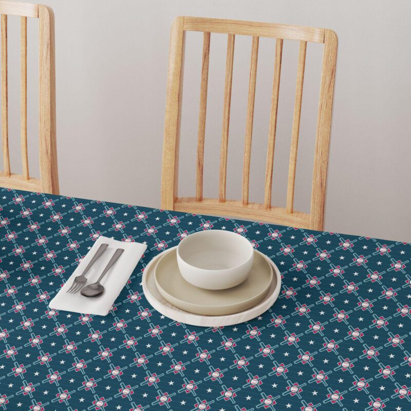 Square Tablecloth, 100% Polyester, 60x60 , Allstar Baseball - Image 4