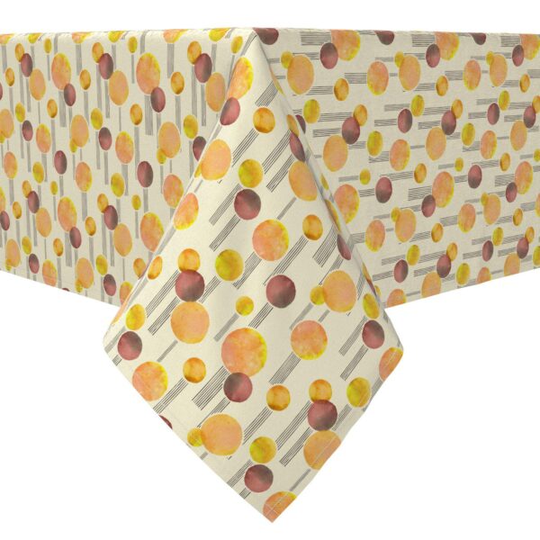 Square Tablecloth, 100% Cotton, 60x60 , Abstract Spots Pattern