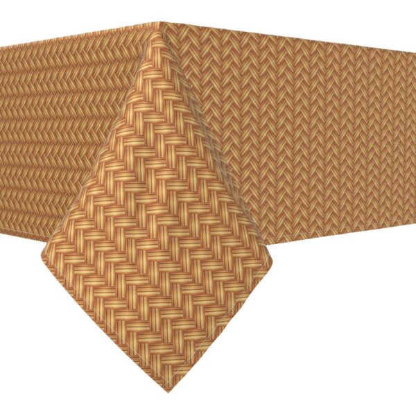 Square Tablecloth, 100% Polyester, 70x70 , Criss Cross Bark Wicker