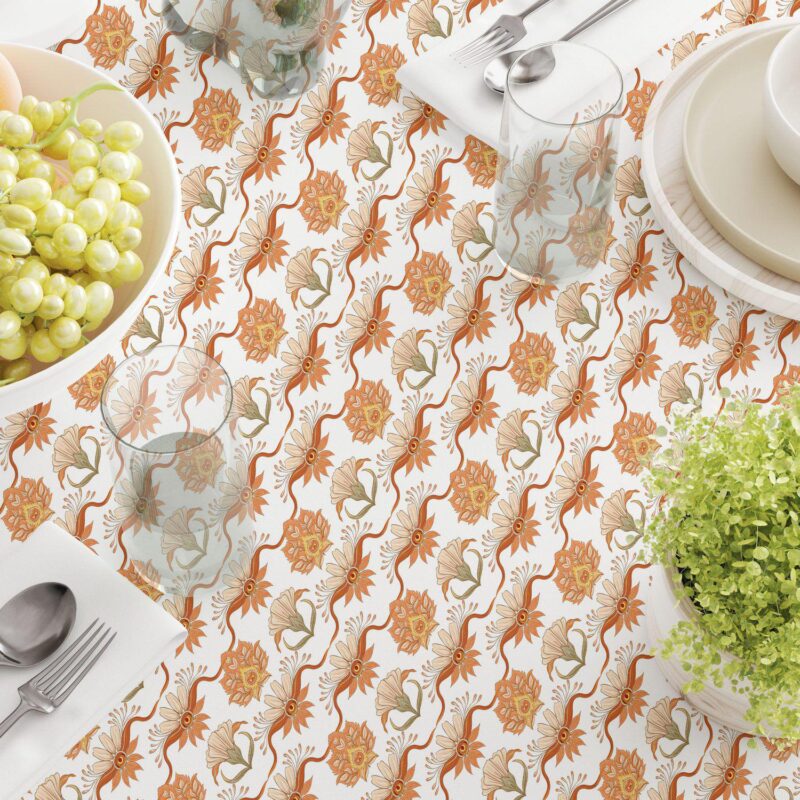 Square Tablecloth, 100% Cotton, 52x52 , Floral 130 - Image 3