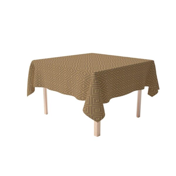 Square Tablecloth, 100% Polyester, 70x70 , Diamond Wicker Wood Work