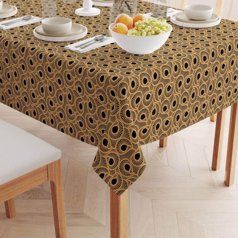 Square Tablecloth, 100% Polyester, 70x70 , Abstract Bam boo Stairs - Image 2