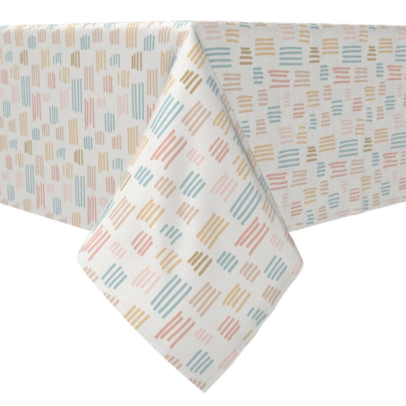 Square Tablecloth, 100% Cotton, 60x60 , Modern Doodles