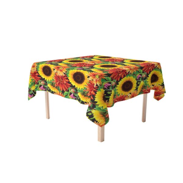 Square Tablecloth, 100% Polyester, 60x60 , Sunflower Garden