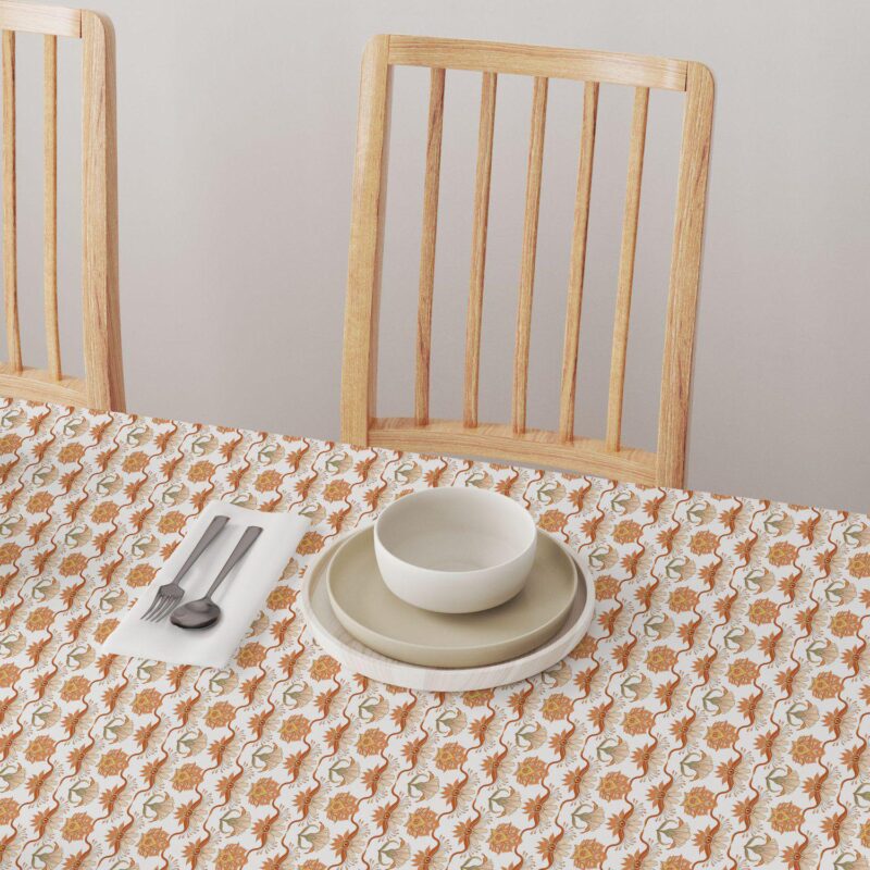 Square Tablecloth, 100% Cotton, 52x52 , Floral 130 - Image 4