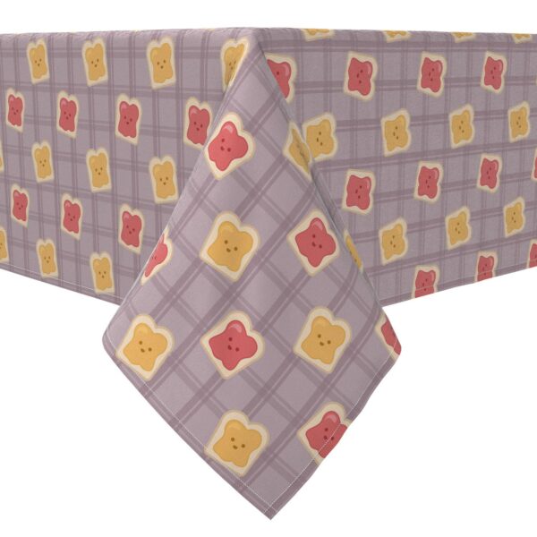 Square Tablecloth, 100% Cotton, 60x60 , Honey and Jam Toast