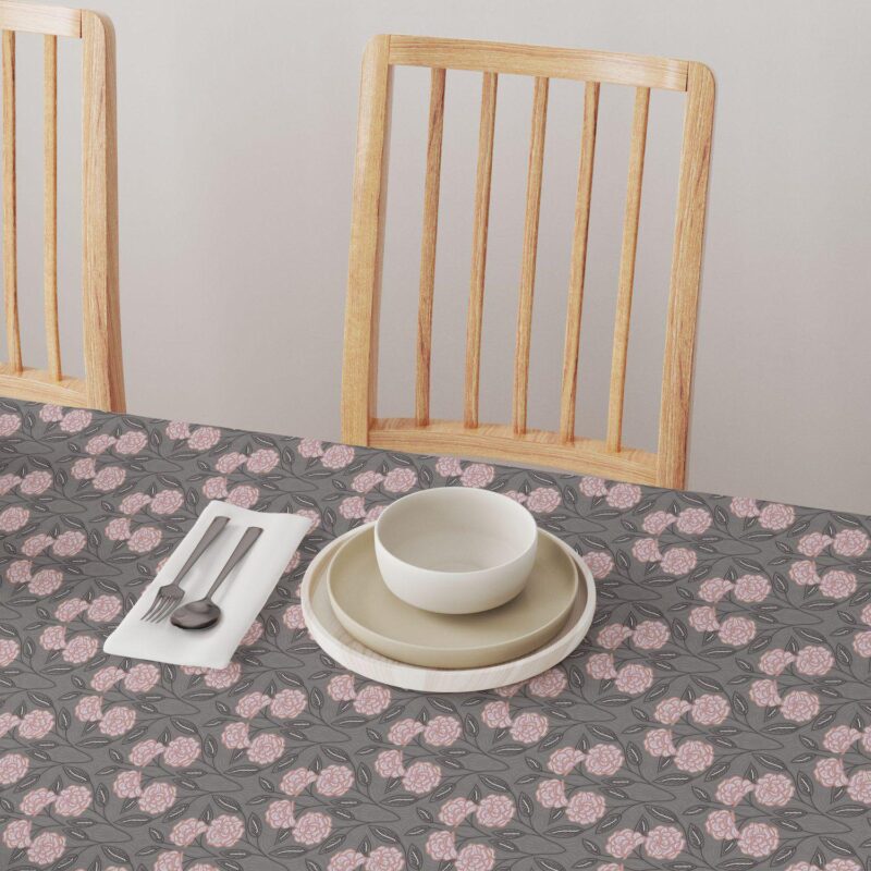 Square Tablecloth, 100% Cotton, 52x52 , Floral 55 - Image 4