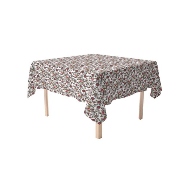 Square Tablecloth, 100% Cotton, 52x52 , Floral 52