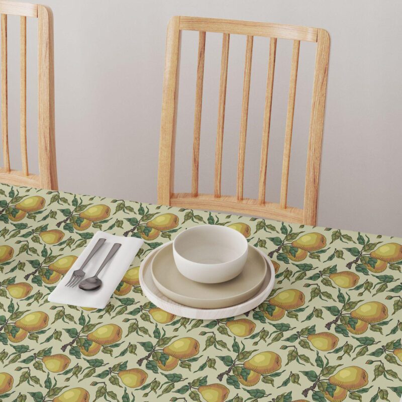 Square Tablecloth, 100% Polyester, 70x70 , Painted Pear Tree - Image 4