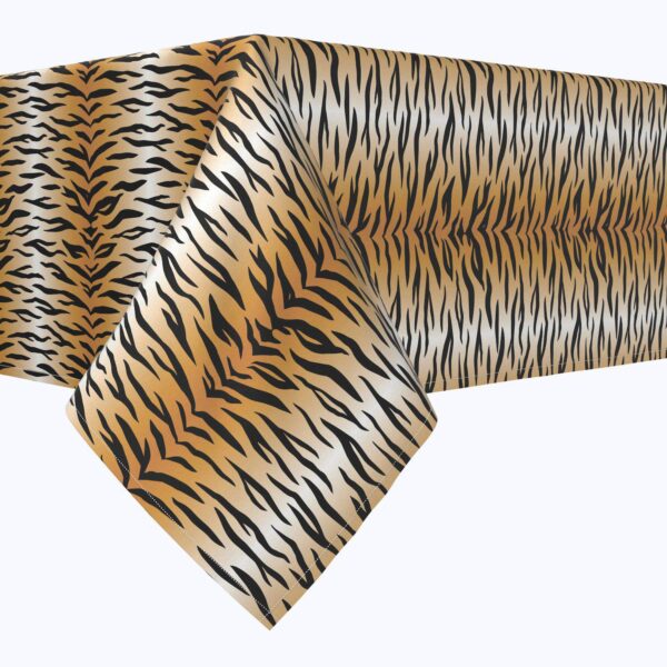 Square Tablecloth, 100% Polyester, 70x70 , Tiger Print