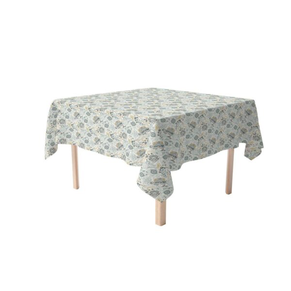 Square Tablecloth, 100% Cotton, 52x52 , Floral 166