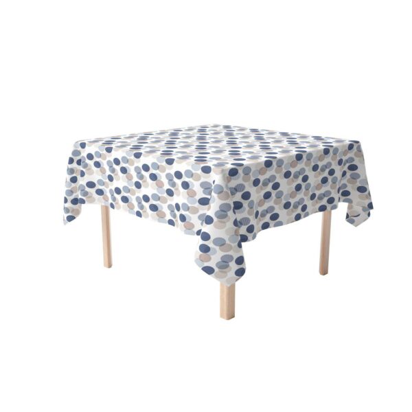 Square Tablecloth, 100% Polyester, 60x60 , Abstract Monotone Dots