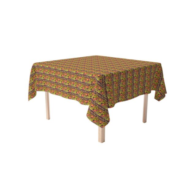 Square Tablecloth, 100% Cotton, 52x52 , Floral 6