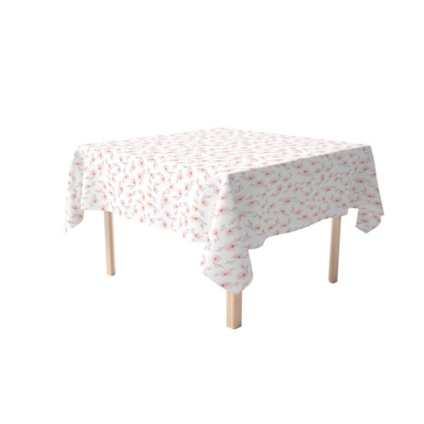 Square Tablecloth, 100% Cotton, 60x60 , Blooming Cherry Blossom