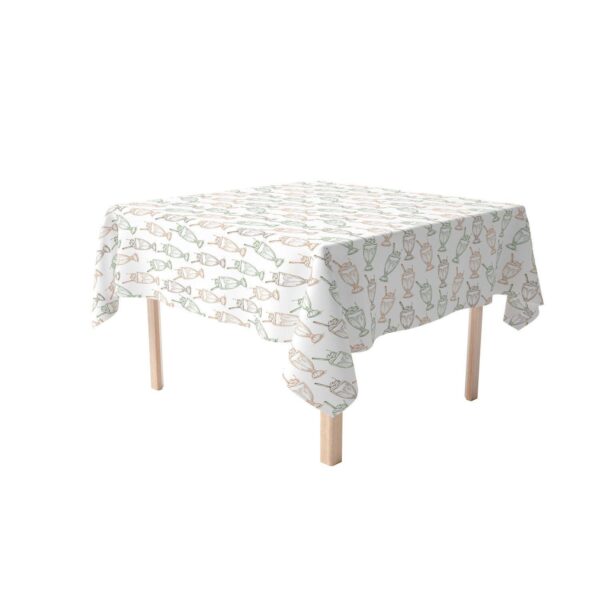 Square Tablecloth, 100% Polyester, 60x60 , Ice Cream Social