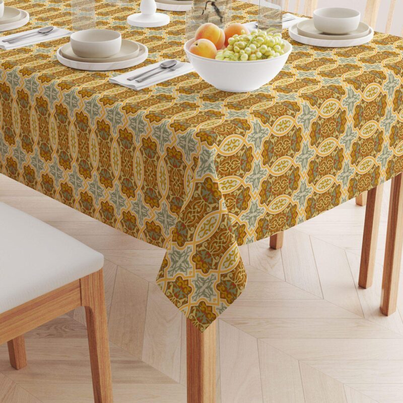 Square Tablecloth, 100% Cotton, 52x52 , Floral 111 - Image 2