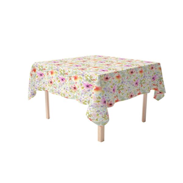 Square Tablecloth, 100% Polyester, 70x70 , Botanical Garden Dogwood