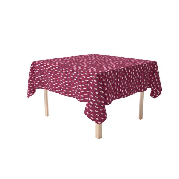 Square Tablecloth, 100% Polyester, 70x70 , Holiday Woodland Plaid