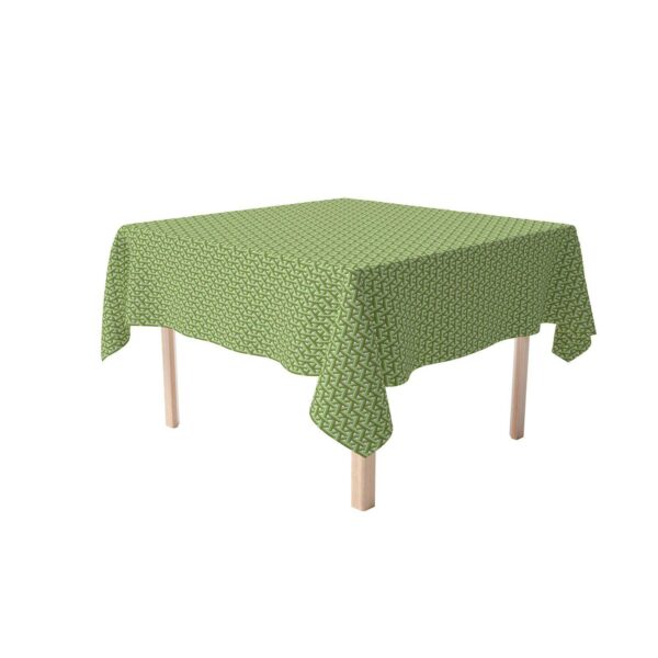 Square Tablecloth, 100% Polyester, 60x60 , Intertwined Green Wicker