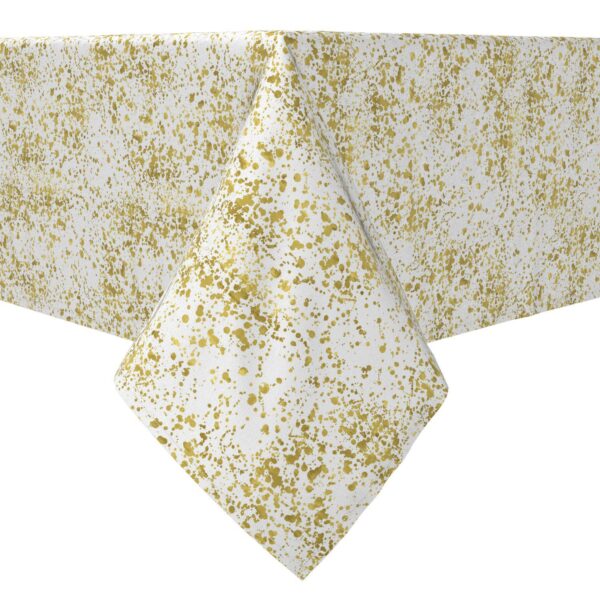 Square Tablecloth, 100% Cotton, 60x60 , Golden Specks