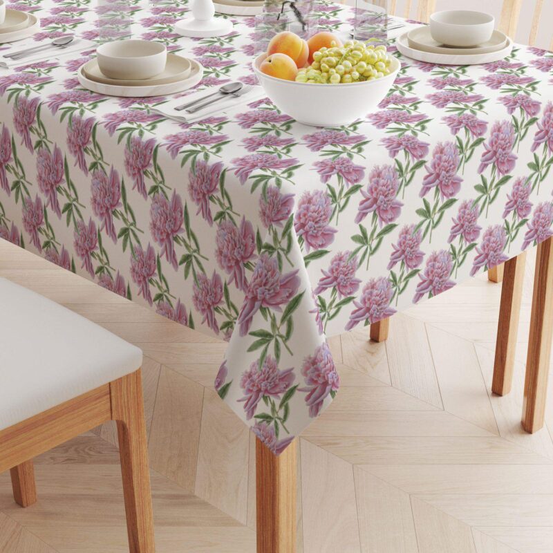 Square Tablecloth, 100% Cotton, 52x52 , Floral 194 - Image 2