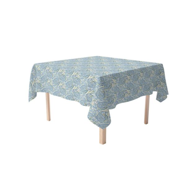 Square Tablecloth, 100% Polyester, 70x70 , Blue Paisley