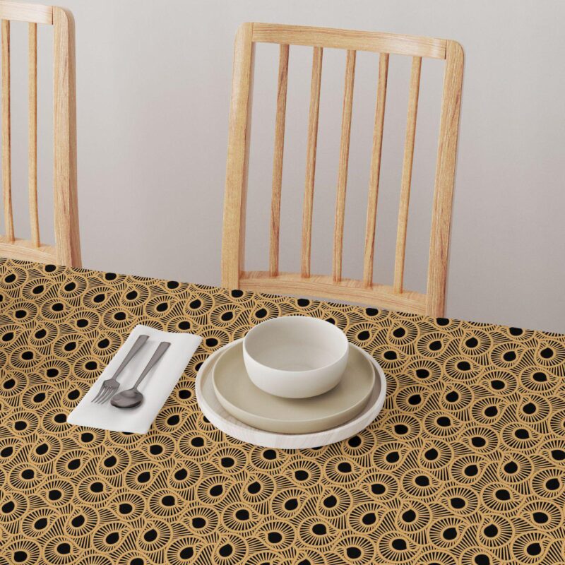 Square Tablecloth, 100% Polyester, 70x70 , Abstract Bam boo Stairs - Image 4