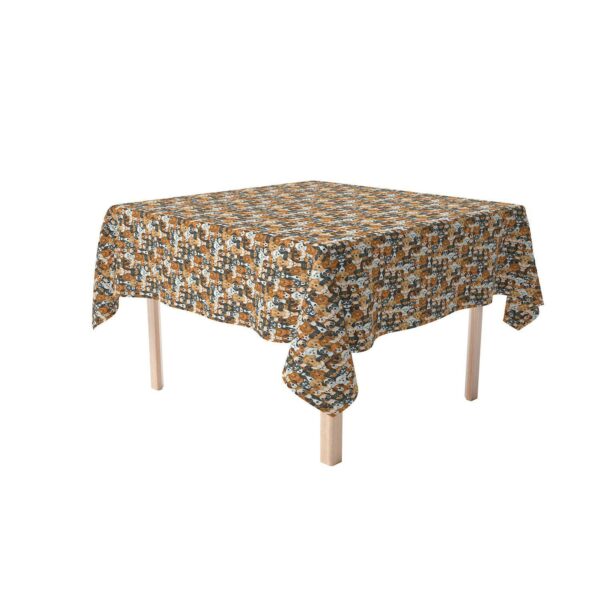 Square Tablecloth, 100% Polyester, 70x70 , Cheerful Dogs