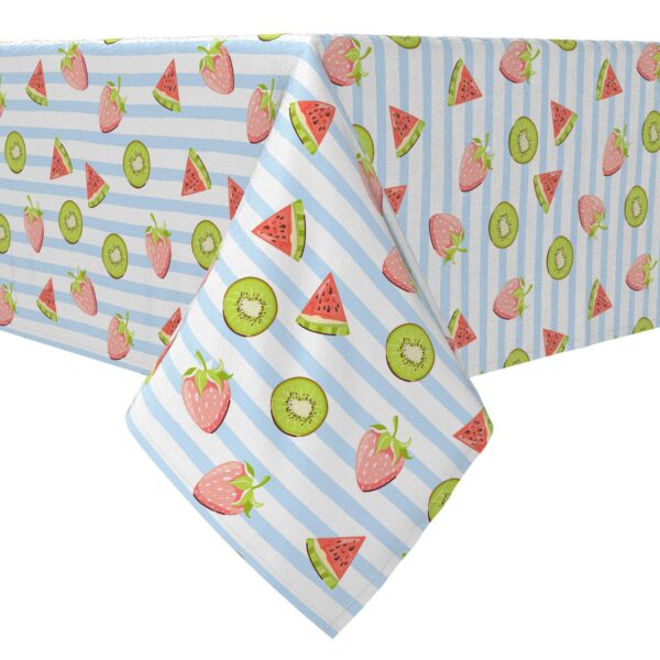 Square Tablecloth, 100% Cotton, 60x60 , Summertime Fruits