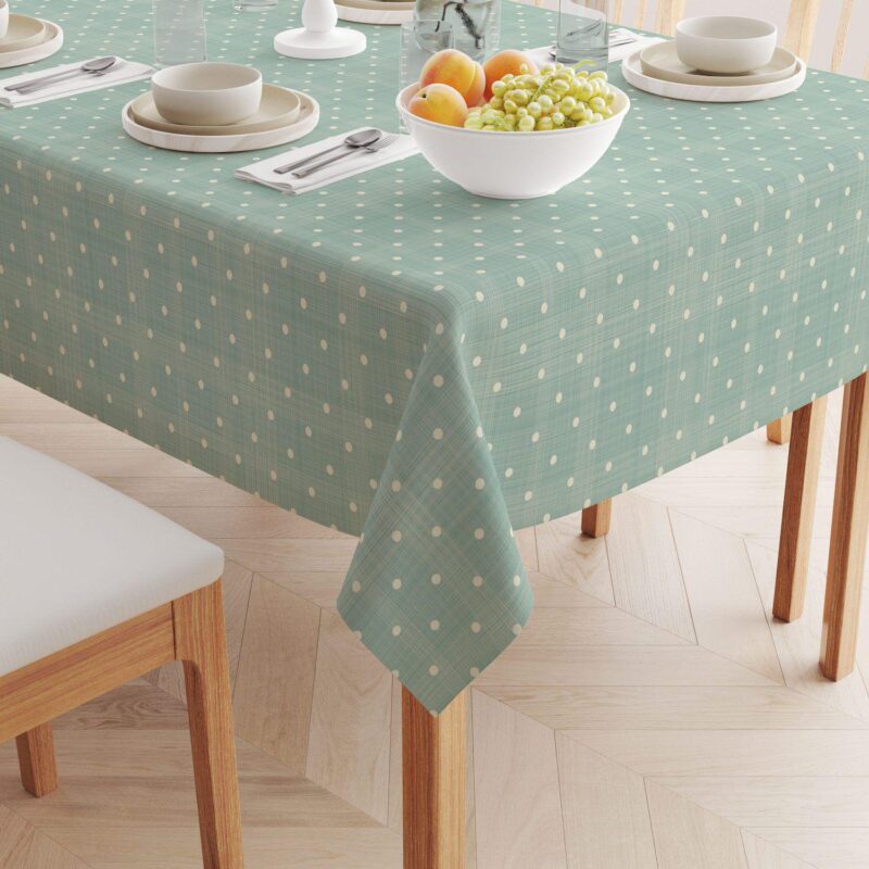 Square Tablecloth, 100% Polyester, 70x70 , Textured Dots - Image 2