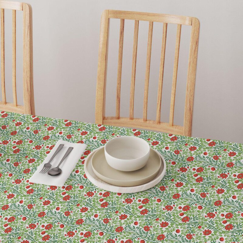 Square Tablecloth, 100% Cotton, 52x52 , Floral 72 - Image 4