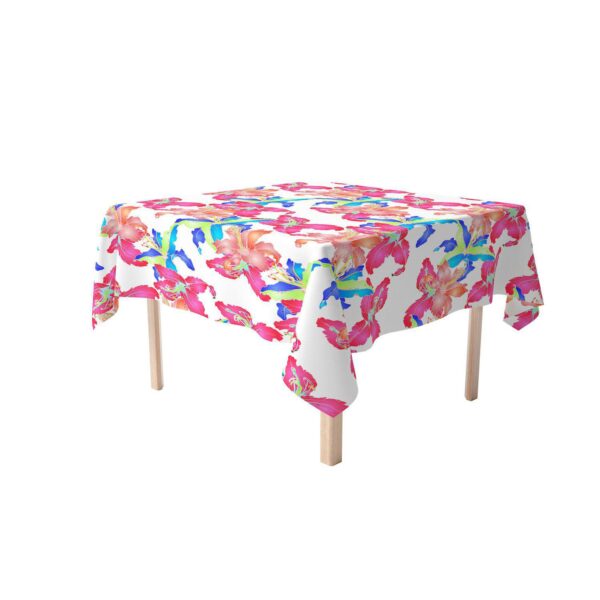 Square Tablecloth, 100% Cotton, 52x52 , Floral 88