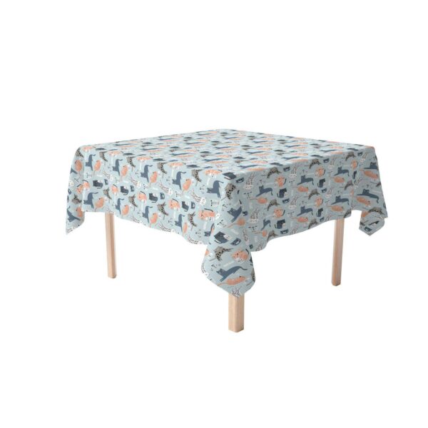 Square Tablecloth, 100% Polyester, 60x60 , Cats Background