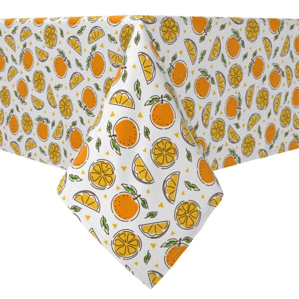 Square Tablecloth, 100% Cotton, 60x60 , Juicy Tangerines