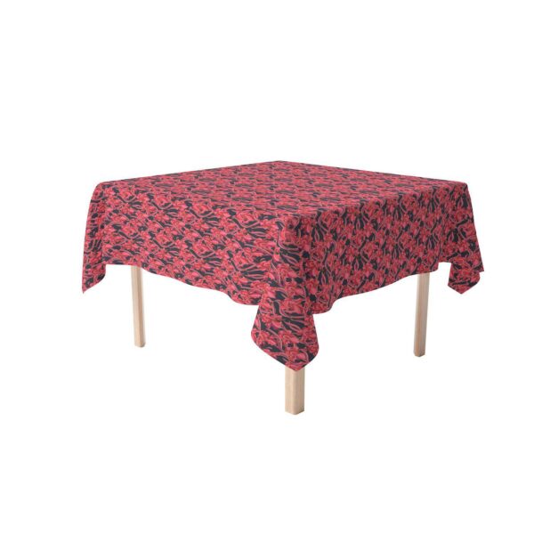 Square Tablecloth, 100% Cotton, 52x52 , Floral 110