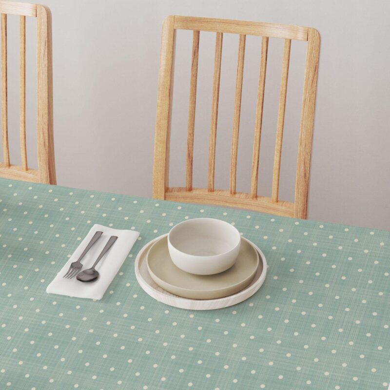 Square Tablecloth, 100% Polyester, 70x70 , Textured Dots - Image 4