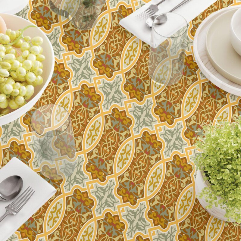 Square Tablecloth, 100% Cotton, 52x52 , Floral 111 - Image 3