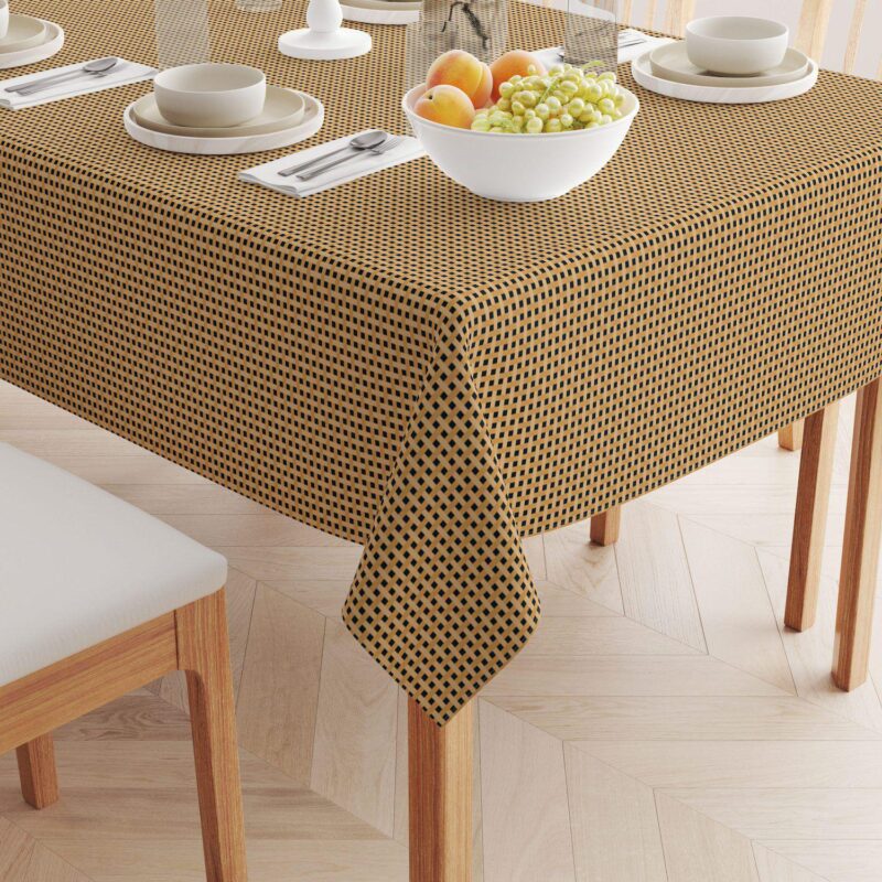 Square Tablecloth, 100% Polyester, 60x60 , Chessboard Braid - Image 2